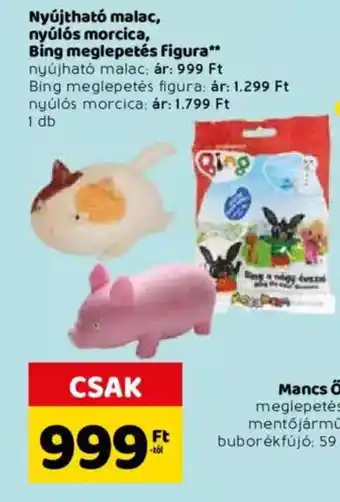 Nyújtható malac, nyúlós morcica, bing meglepetés figura 1 db