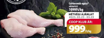 Coop Csirkecomb egész 1 kg ajánlat