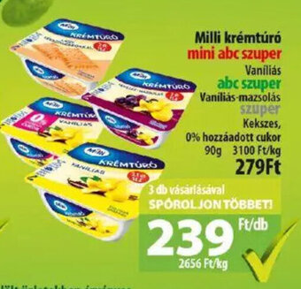Coop Milli krémtúró 90 g ajánlat