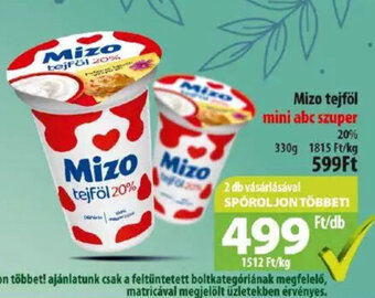 Coop Mizo tejföl 330 g ajánlat