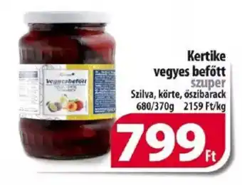 Coop Kertike vegyes befőtt 680 / 370 g ajánlat