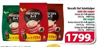 Coop Nescafé 3in1 kávéitalpor 24 x 17 / 16,5 g ajánlat