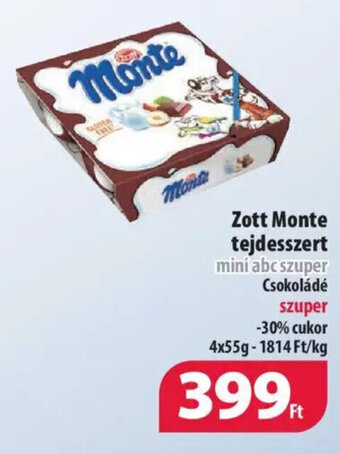 Coop Zott monte tejdesszert 4 x 55 g ajánlat