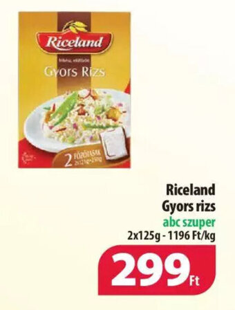 Coop Riceland gyors rizs 2 x 125 g ajánlat
