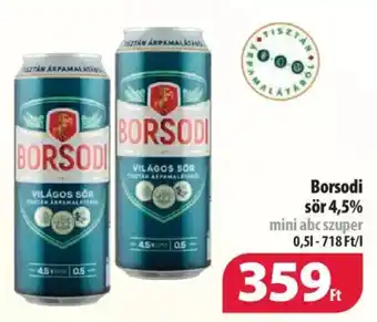 Coop Borsodi sör 4,5% 0,5 l ajánlat