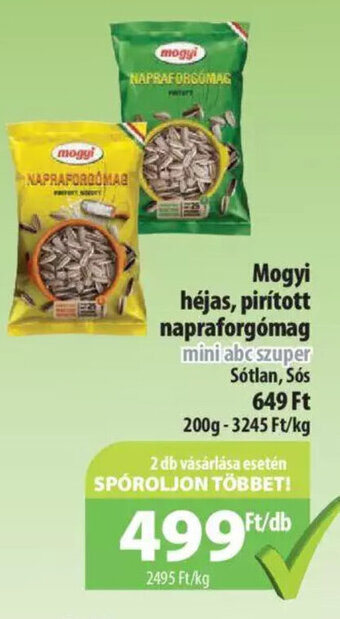 Coop Mogyi héjas, pirított napraforgómag 200 g ajánlat