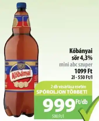 Coop Kőbányai sör 4,3% 2 l ajánlat