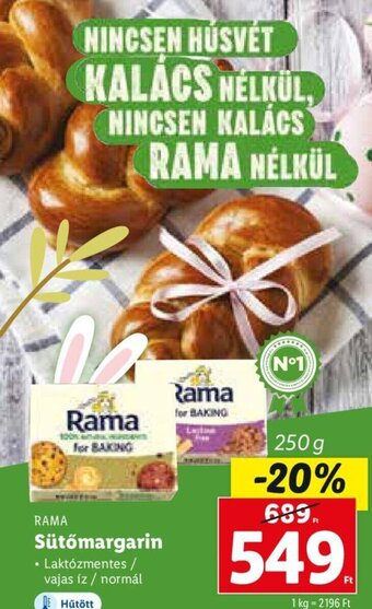 Lidl Rama sütőmargarin 250 g ajánlat
