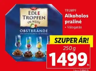 Lidl Trumpf alkoholos praliné 250 g ajánlat