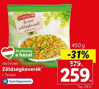 Lidl Freshona zöldségkeverék 450 g ajánlat