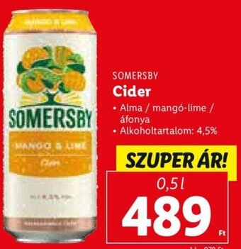 Lidl Somersby cider 0,5 l ajánlat