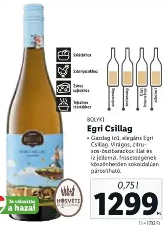 Lidl Bolyki egri csillag 0,75 l ajánlat
