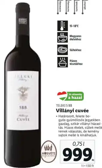 Teleki 5 BB villányi cuvée 0,75 l