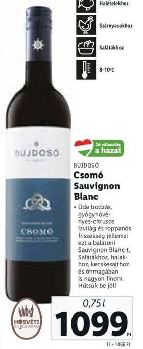 Lidl Bujdosó csomó sauvignon blanc 0,75 l ajánlat