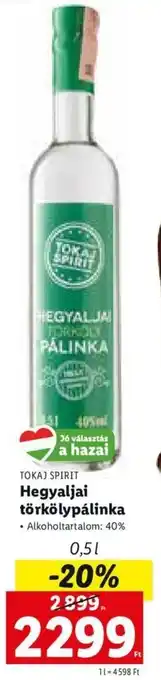 Tokaj Spirit hegyaljai törkölypálinka 0,5 l