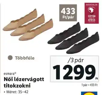 Esmara női lézervágott titokzokni 3 pár