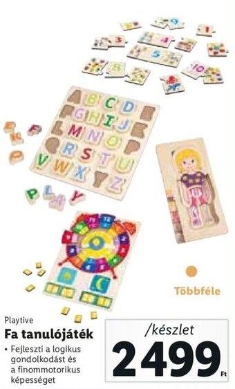Lidl Playtive fa tanulójáték 1 készlet ajánlat