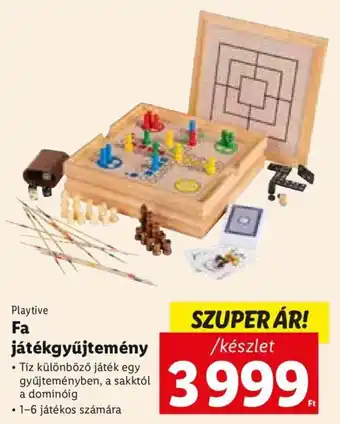 Lidl Playtive fa játékgyűjtemény 1 készlet ajánlat