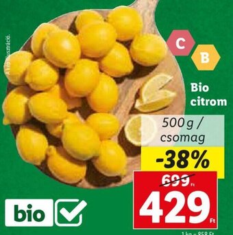 Lidl Bio citrom 500 g ajánlat