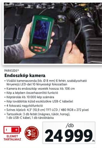 Lidl Parkside endoszkóp kamera 1 db ajánlat