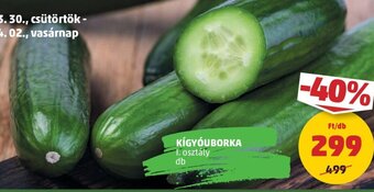 PENNY Kígyóuborka 1 db ajánlat