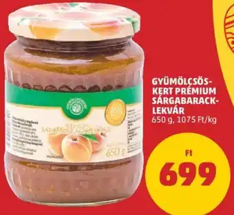 PENNY Gyümölcsöskert prémium sárgabarack lekvár 650 g ajánlat