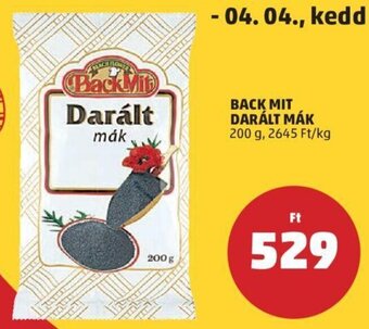 Back Mit darált mák 200 g