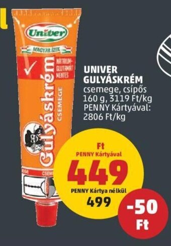 PENNY Univer gulyáskrém 160 g ajánlat