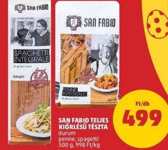PENNY San Fabio teljes kiőrlésű tészta 500 g ajánlat