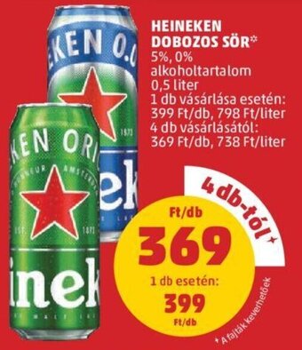 PENNY Heineken dobozos sör 0,5 l ajánlat