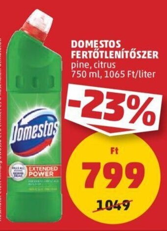 PENNY Domestos fertőtlenítőszer 750 ml ajánlat