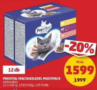 PENNY Prevital macskaeledel multipcak 12 x 100 g ajánlat