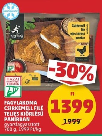 Fagylakoma csirkemell filé teljes kiőrlésű panírban 700 g
