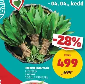 PENNY Medvehagyma 100 g ajánlat
