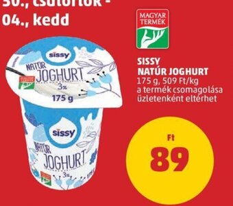 PENNY Sissy natúr joghurt 175 g ajánlat