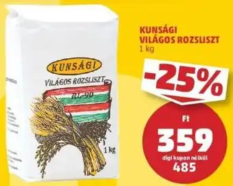 Kunsági világos rozsliszt 1 kg