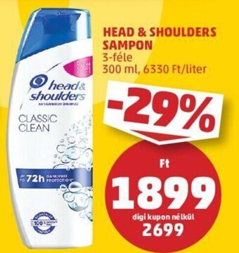 PENNY Head & Shoulders sampon 300 ml ajánlat