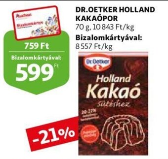 Auchan Dr.Oetker holland kakaópor 70 g ajánlat
