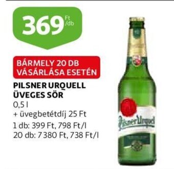 Pilsner Urquell üveges sör 0,5 l