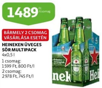 Heineken üveges sör multipack 4 x 0,5 l