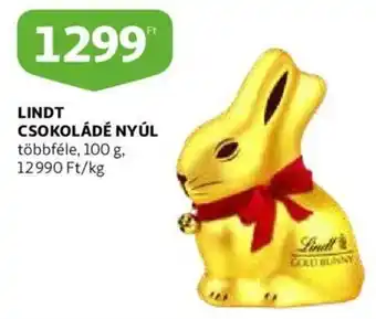 Auchan Lindt csokoládé nyúl 100 g ajánlat