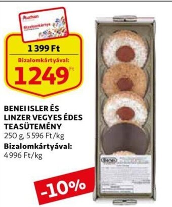 Auchan Benei Isler és linzer vegyes édes teasütemény 250 g ajánlat