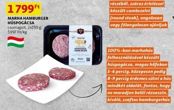 Auchan Marha hamburger húspogácsa 2 x 150 g ajánlat