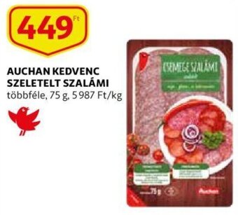 Auchan Auchan kedvenc szeletelt szalámi 75 g ajánlat