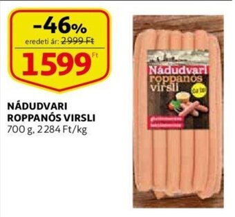Auchan Nádudvari roppanós virsli 700 g ajánlat