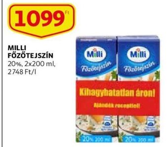 Auchan Milli főzőtejszín 2 x 200 ml ajánlat
