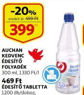 Auchan Auchan kedvenc édesítő folyadék 300 ml ajánlat