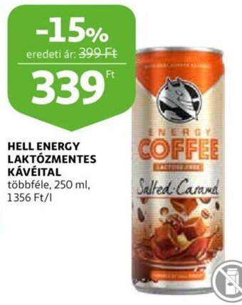 Auchan Hell energy laktózmentes kávéital 250 ml ajánlat