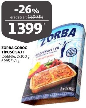 Auchan Zorba görög típusú sajt 2 x 100 g ajánlat