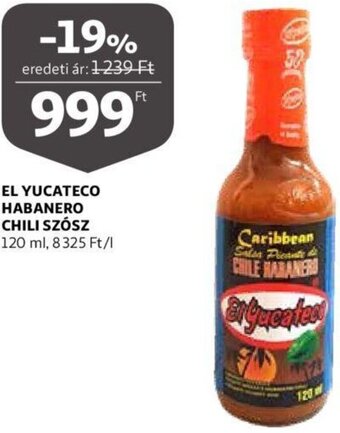 Auchan El Yucateco habanero chili szósz 120 ml ajánlat